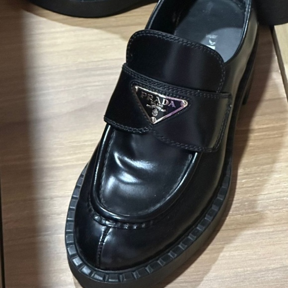 brushed leather Prada loafers - Picture 2 of 6